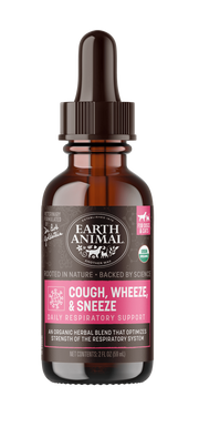 Earth Animal Cough, Wheeze, & Sneeze Daily Respiratory Support for Dogs and Cats