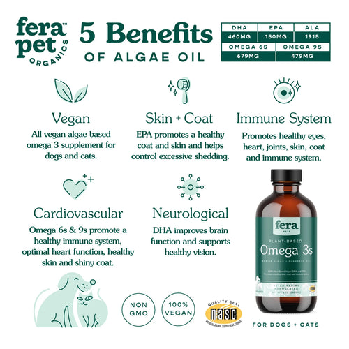 Fera Vegan Omega-3 Algae Oil for Dogs & Cats