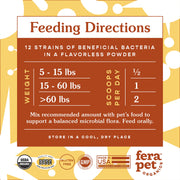 Fera Organics Probiotics +Prebiotics for Dogs & Cats