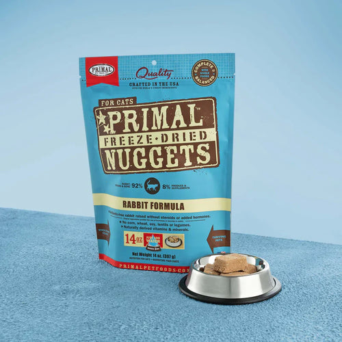 Primal Pet Foods Feline Freeze-Dried Nuggets (Rabbit 14 Oz)