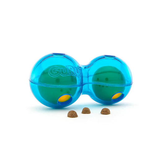 Guru Duo Ball Dog Toy (Medium: 7.25”L x 3.5”W x 3.5”H)