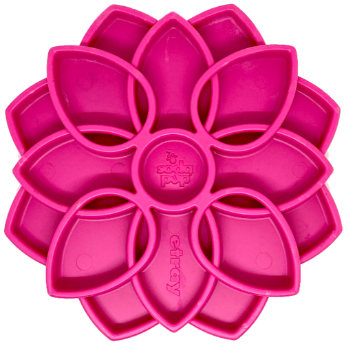 SodaPup Mandala Design Etray Enrichment Tray For Dogs (Pink - 8” wide X 8” tall 0.9” thick)