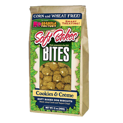 K9 Granola Factory Soft Bakes Bites, Cookies & Crème Recipe Dog Treats (12 oz)