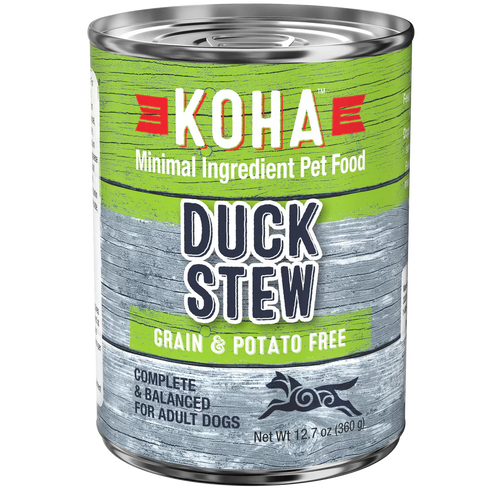 Koha Minimal Ingredient Duck Stew for Dogs (12.7oz cans case of 12)