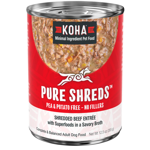 Koha Pure Shreds Beef Entree Canned Dog Food