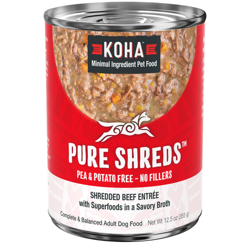 Koha Pure Shreds Beef Entree Canned Dog Food