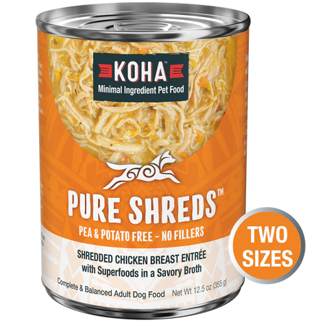 Koha Pure Shreds Chicken Entree Canned Dog Food