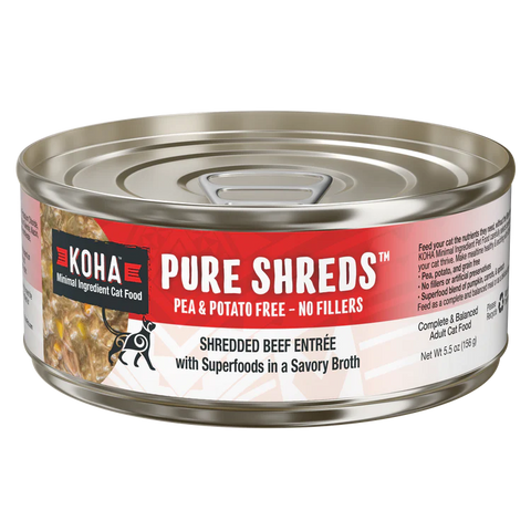 Koha Pure Shreds Beef Entree Canned Cat Food