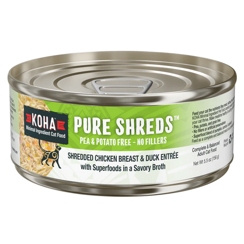 Koha Pure Shreds Chicken & Duck Entree Canned Cat Food