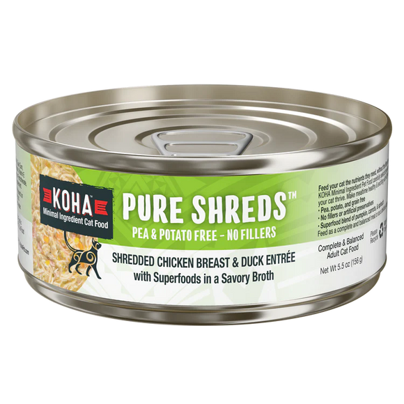 KOHA Cat Pure Shredded Chicken & Duck 2.8oz