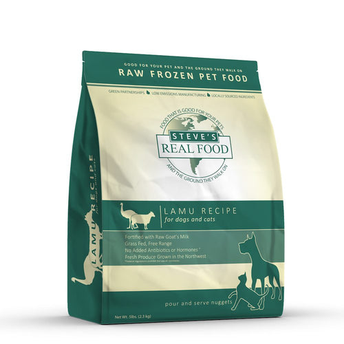 Steve's Real Food Frozen Raw Lamu Diet for Dogs and Cats (13.5 lb Patties)