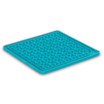 Messy Mutts Silicone Therapeutic Dog Lick Mat (8 x 8 / Teal)