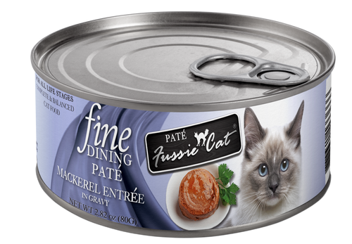 Fussie Cat Fine Dining Pate Mackerel Canned Cat Food