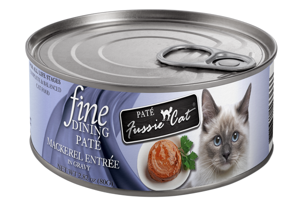 Fussie Cat Fine Dining Pate Mackerel Canned Cat Food