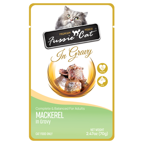 Fussie Cat Premium Pouch Mackerel in Gravy Wet Cat Food