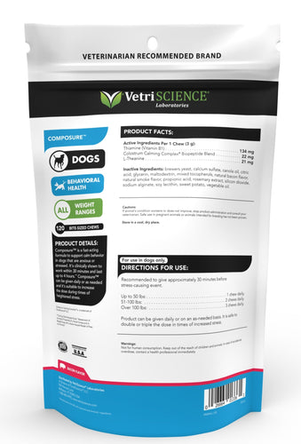 VetriScience Composure™ Dog Chews (Peanut Butter 45 Count)