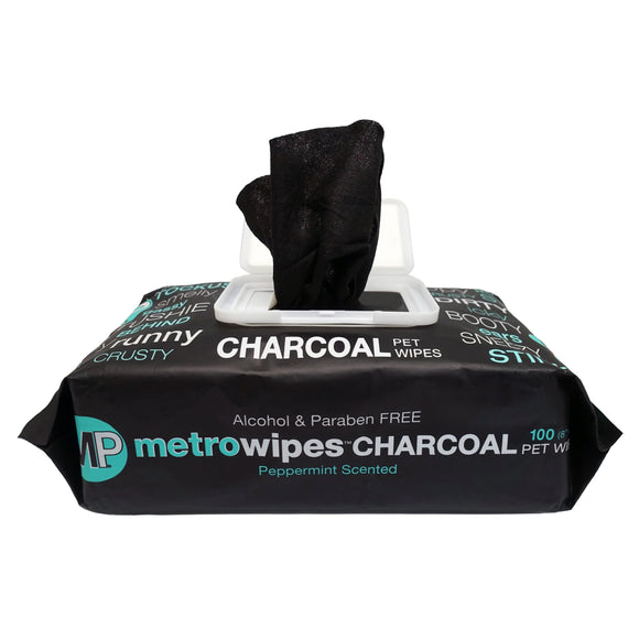 Metro Paws Wipes Charcoal Peppermint (100 count)
