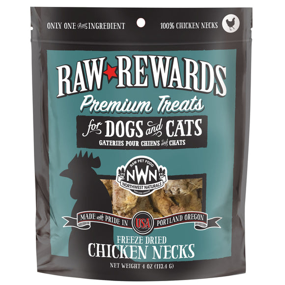 Northwest Naturals Freeze Dried Chicken Necks Treats for Dogs and Cats