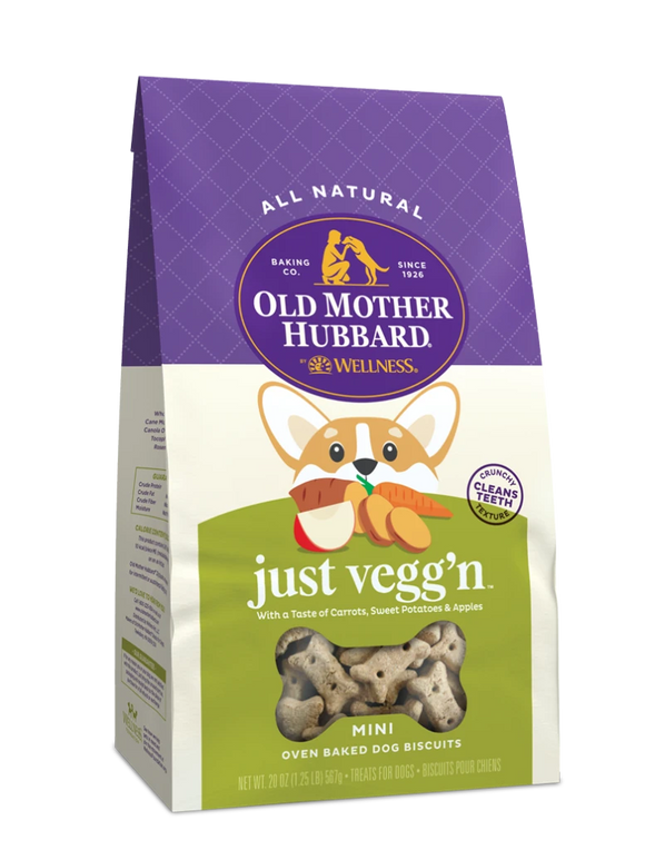 Old Mother Hubbard Crunchy Classic Natural Just Veg'N Biscuits Dog Treats (Small: 3.3-lb)
