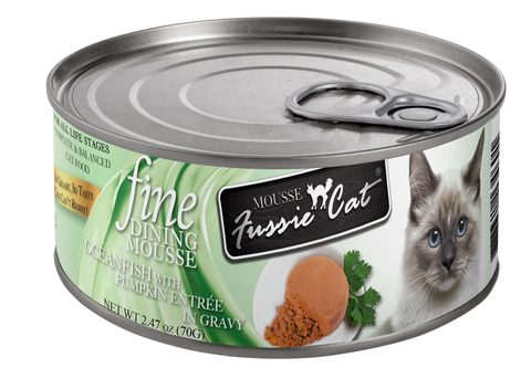 Fussie Cat Fine Dining Mousse Oceanfish & Pumpkin Canned Cat Food