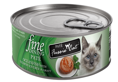 Fussie Cat Fine Dining Pate Oceanfish & Salmon Canned Cat Food