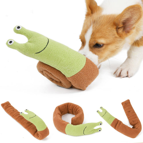 Injoya Snail Rollup Snuffle Toy for Dogs (2.95'' H x 8.66'' L x 5.51'' W / Recycled PET)