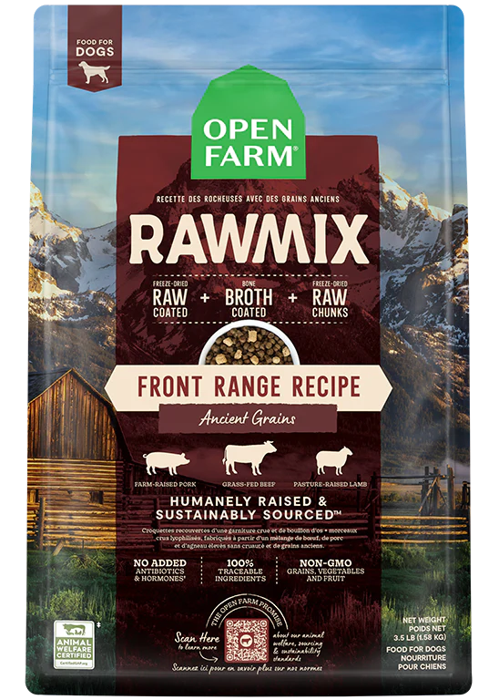 Open Farm Raw Mix Ancient Grain Front Range Recipe Dry Dog Food