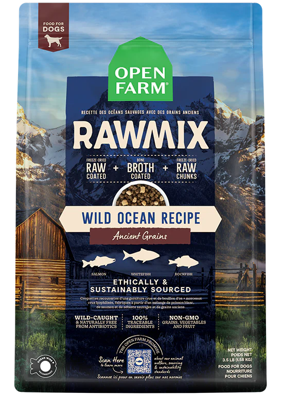 Open Farm Raw Mix Ancient Grain Wild Ocean Dry Dog Food