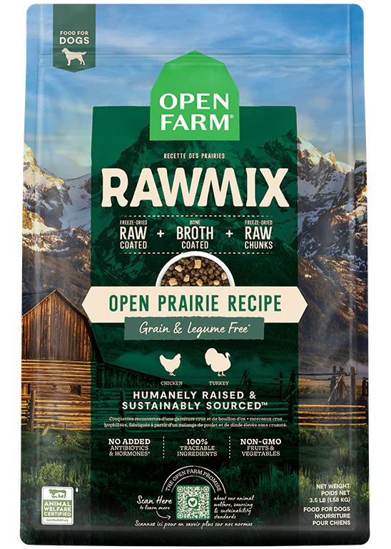 Open Farm Raw Mix Grain Free Open Prairie Dry Dog Food