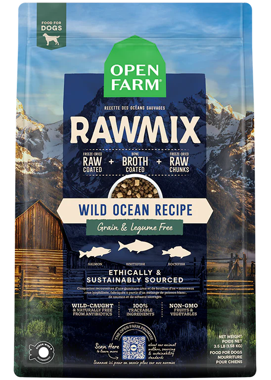 Open Farm Raw Mix Grain Free Wild Ocean Dry Dog Food