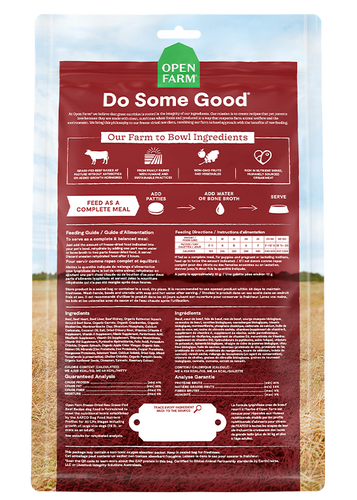 Open Farm Grass-Fed Beef Freeze Dried Raw Patties for Dogs (17.5 oz)