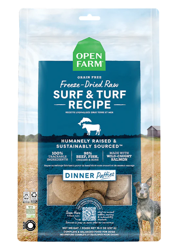 Open Farm Surf & Turf Freeze Dried Patties Dog Food