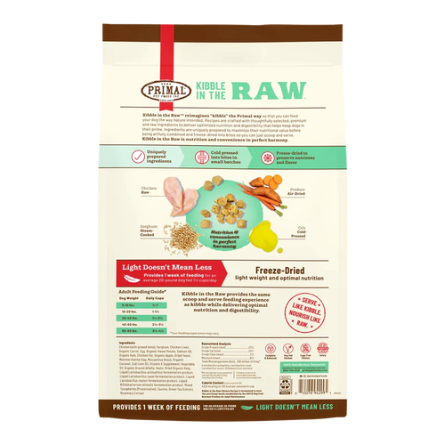 Primal Kibble in the Raw Chicken Recipe Dog Food