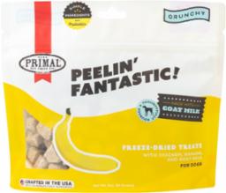 Primal Peelin' Fantastic Chicken, Banana, and Goat Milk Freeze Dried Dog Treats (2 oz)