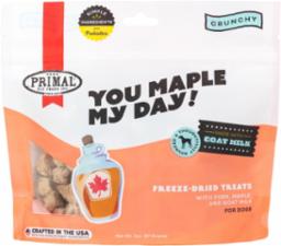 Primal You Maple My Day Pork, Maple, and Goat Milk Freeze Dried Dog Treats (2 oz)
