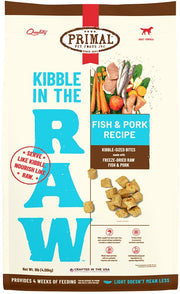 Primal Kibble in the Raw Fish and Pork Recipe Dog Food