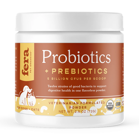 Fera Organics Probiotics +Prebiotics for Dogs & Cats