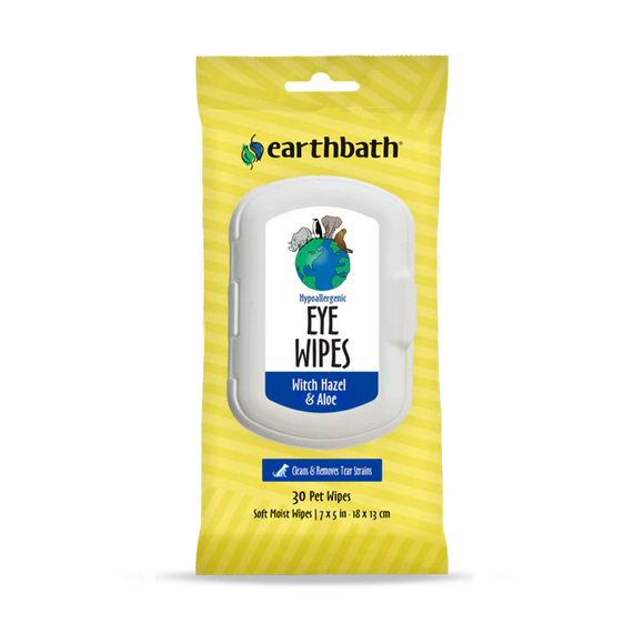 Earthbath Hypoallergenic Eye Wipes with Witch Hazel & Aloe (30 ct)