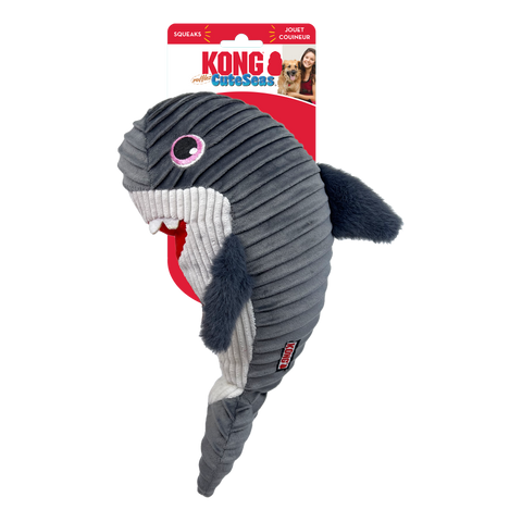 KONG CuteSeas Rufflez Shark Plush Dog Toy