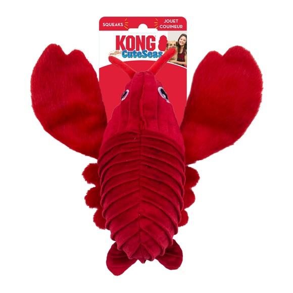 KONG CuteSeas Rufflez Lobster Plush Dog Toy