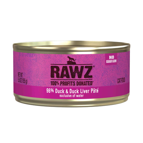 RAWZ 96% Duck & Duck Liver Pate Canned Cat Food