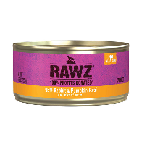 RAWZ 96% Rabbit & Pumpkin Pate Canned Cat Food