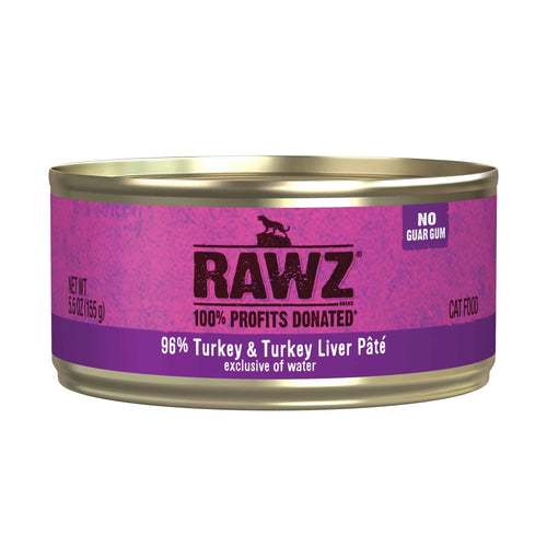 RAWZ 96% Turkey & Turkey Liver Pate Canned Cat Food