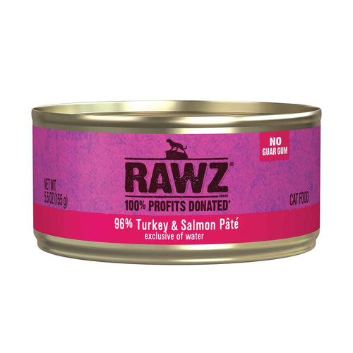 RAWZ® 96% Turkey & Salmon Pâté Cat Food (5.5 Oz)