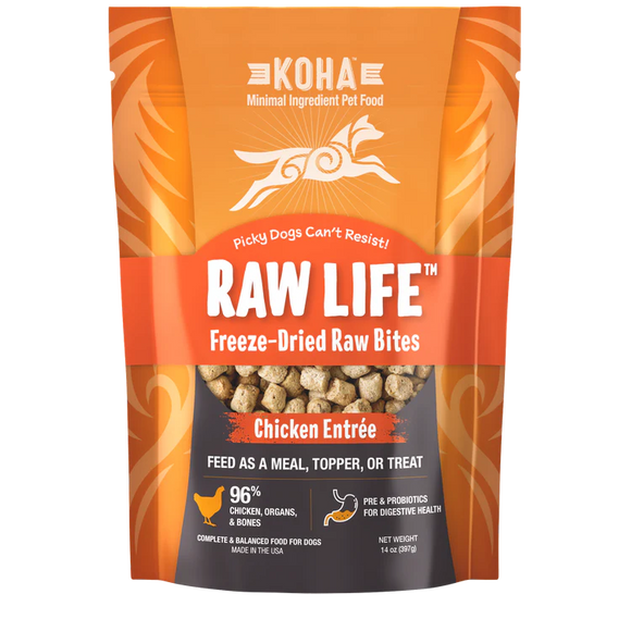 KOHA Raw Life Freeze-Dried Raw Bites Chicken Entree