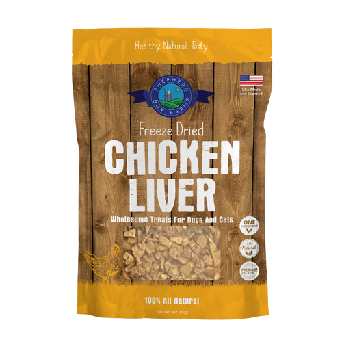Shepherd Boy Farms Freeze Dried Chicken Liver Treats (3 oz)
