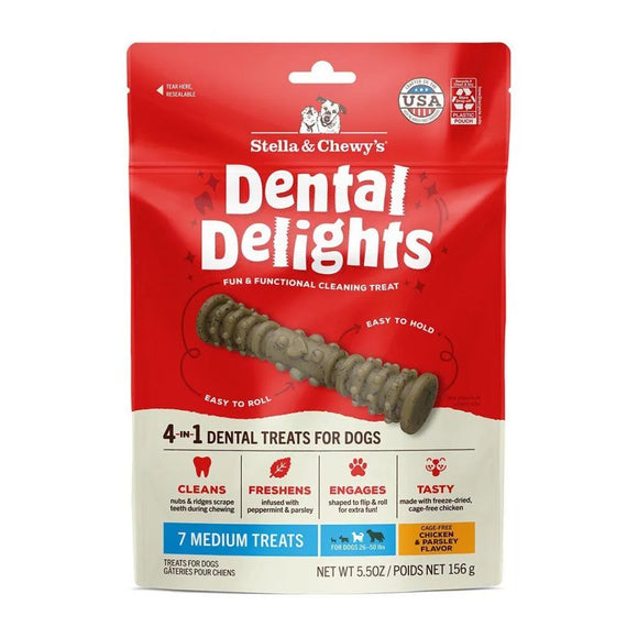 Stella & Chewy's Dental Delights Medium Dental Treats for Dogs