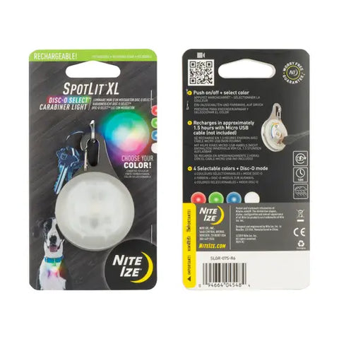 NiteIze Spotlit XL Rechargeable Disc-O Select Collar Light