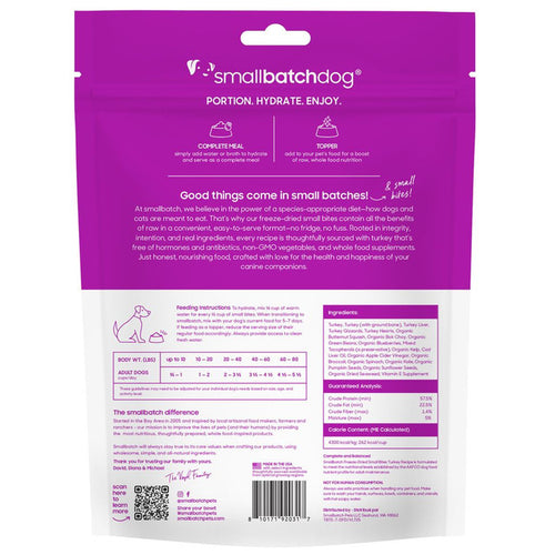 Smallbatch Freeze-dried Turkey Small Bites for Dogs