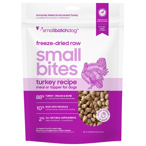 Smallbatch Freeze-dried Turkey Small Bites for Dogs